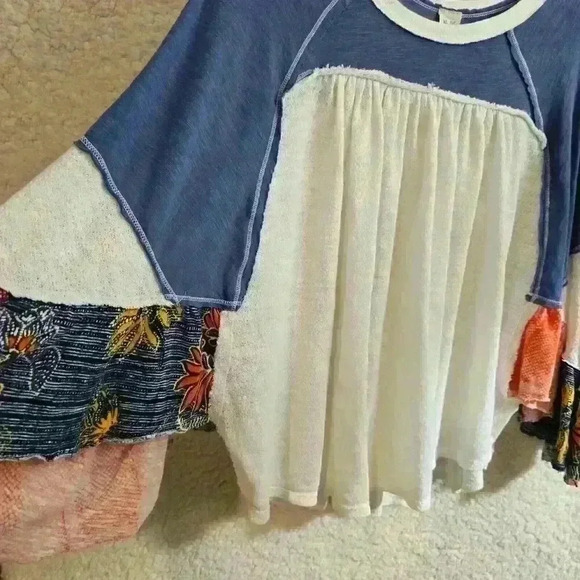 We the Free People Friday Night Fever Top Womens Size XS Oversized Boho Festival - Picture 15 of 15